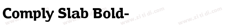 Comply Slab Bold字体转换